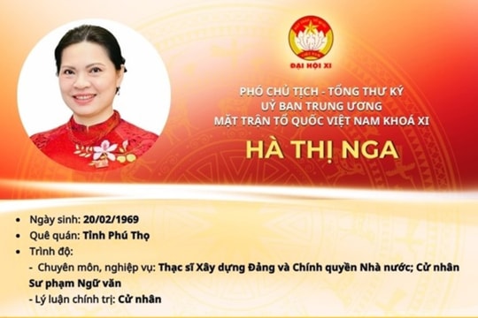 INFOGRAPHIC: Phó Chủ tịch - Tổng Thư ký Ủy ban Trung ương MTTQ Việt Nam khóa XI Hà Thị Nga
