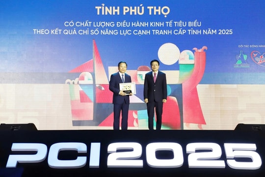 Phú Thọ thuộc TOP 5 địa phương điều hành kinh tế xuất sắc nhất cả nước năm 2025