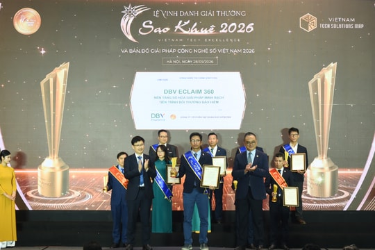 DBV nhận giải thưởng Sao Khuê 2026 với giải pháp số hoá bồi thường bảo hiểm DBV eClaim 360