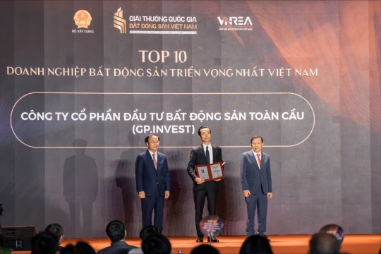 GP.Invest đạt Top 10 Doanh nghiệp triển vọng tại Giải thưởng Quốc gia Bất động sản Việt Nam 2026