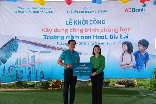 ABBank thêm “lớp học hạnh phúc” cho trẻ em Gia Lai