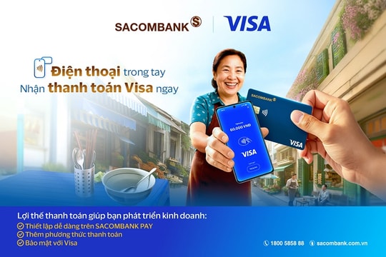 Sacombank chấp nhận thanh toán thẻ Visa trên Sacombank Pay