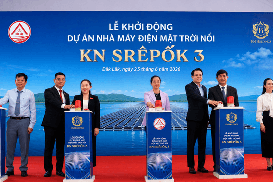 Khởi động Dự án Nhà máy điện mặt trời nổi KN Srêpốk 3: Tạo động lực mới cho tăng trưởng xanh của Đắk Lắk