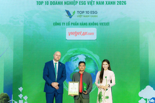 Vietjet liên tiếp hai năm được vinh danh trong Top Doanh nghiệp ESG Việt Nam Xanh