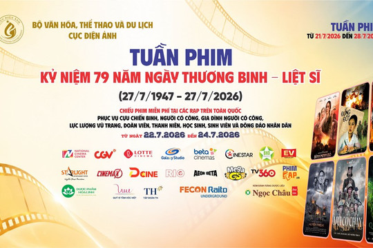 190 cụm rạp chiếu phim miễn phí kỷ niệm Ngày Thương binh - Liệt sĩ