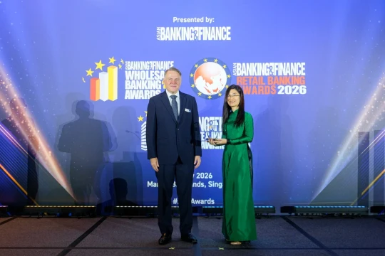 Vietcombank lập cú đúp giải thưởng quản lý rủi ro tại Asian Banking & Finance Awards 2026