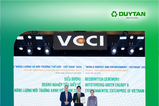 DUYTAN Recycling được vinh danh "Doanh nghiệp tiêu biểu về Năng lượng và Môi trường Xanh – Net Zero Việt Nam 2026"