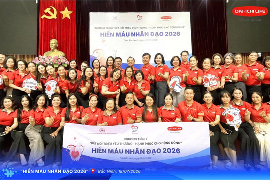 Dai-ichi Life Việt Nam tiếp tục chương trình hiến máu nhân đạo tại Bắc Ninh