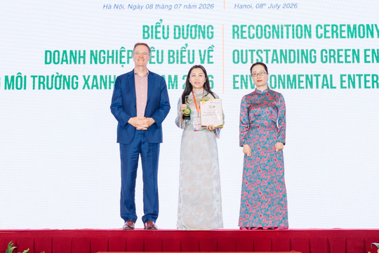 Lee & Man Việt Nam được vinh danh Top 100 Doanh nghiệp tiêu biểu về Năng lượng Môi trường xanh Việt Nam năm 2026