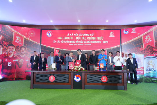 SABECO và VFF gia hạn hợp tác chiến lược, tiếp sức cho Bóng đá Việt Nam giai đoạn 2026