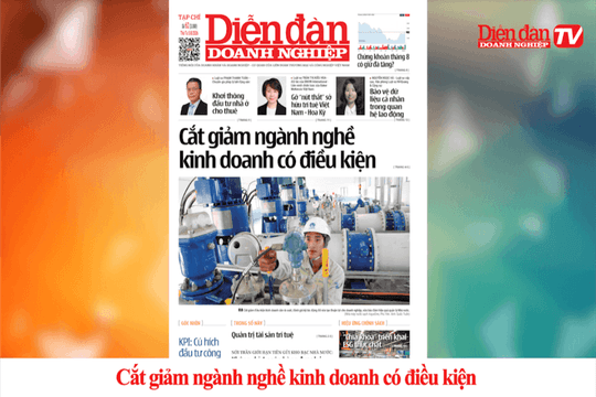 DIỄN ĐÀN DOANH NGHIỆP SỐ 62: Cắt giảm ngành nghề kinh doanh có điều kiện