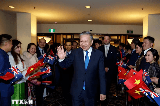 Tổng Bí thư, Chủ tịch nước Tô Lâm đến thủ đô Canberra, tiếp tục chuyến thăm cấp Nhà nước Australia