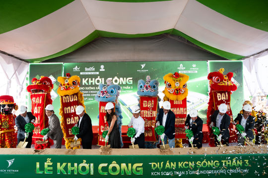 KCN Việt Nam khởi công dự án “KCN Sóng Thần 3”, mở rộng mạng lưới hạ tầng công nghiệp hiện đại, chất lượng cao