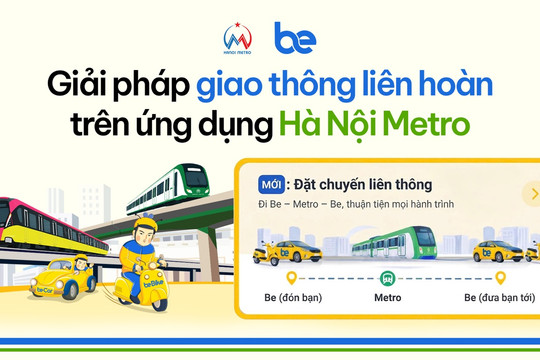 “Giao thông liên hoàn” đầu tiên trên ứng dụng Hanoi Metro