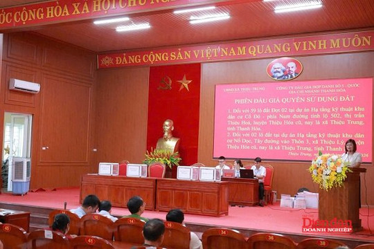 Xã Thiệu Trung (Thanh Hóa): Đấu giá đất đợt 2, giá trúng tăng hơn 14 tỷ đồng