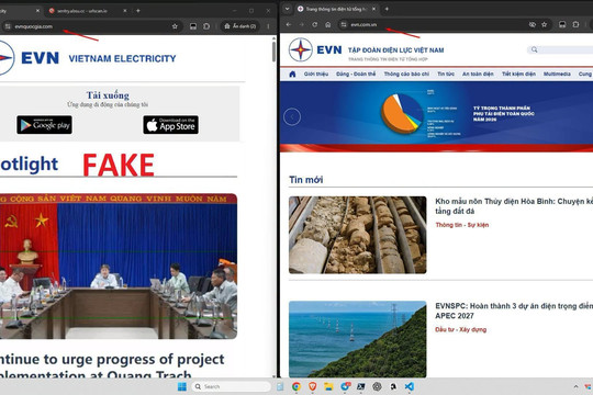 EVNSPC: Cảnh báo thủ đoạn giả thương hiệu EVN và ứng dụng CSKH EVNSPC