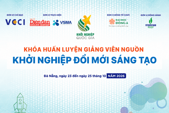 23-25/10: Khóa huấn luyện giảng viên nguồn khởi nghiệp sáng tạo tại Đà Nẵng