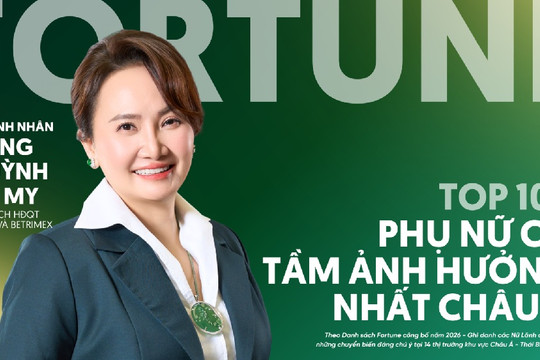 Bà Đặng Huỳnh Ức My tiếp tục được Fortune vinh danh trong Most Powerful Women Asia 2026