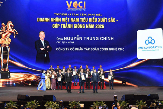 Chủ tịch CMC được vinh danh “Doanh nhân Việt Nam tiêu biểu – Cúp Thánh Gióng 2026”