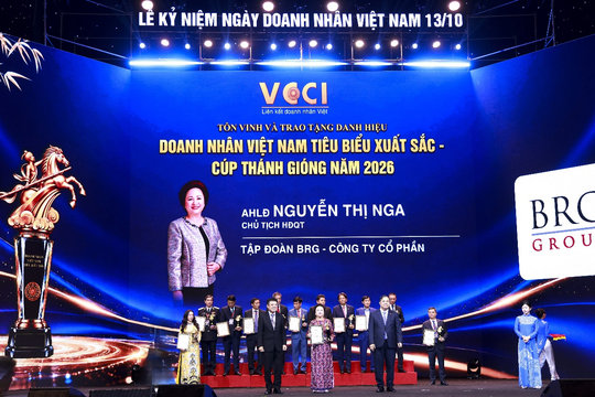Anh hùng Lao động Nguyễn Thị Nga được vinh danh Doanh nhân Việt Nam tiêu biểu xuất sắc – Cúp Thánh Gióng năm 2026
