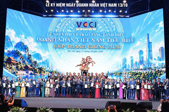 Vinh danh “Doanh nhân Việt Nam tiêu biểu - Cúp Thánh Gióng” năm 2026
