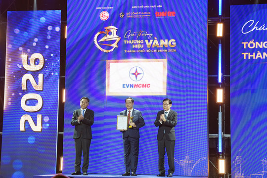EVNHCMC đạt giải Thương hiệu Vàng TP HCM