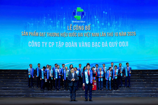DOJI được vinh danh Thương hiệu Quốc gia Việt Nam 16 năm liên tiếp