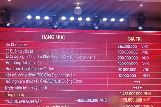 Khoá học làm giàu, lời rao bạc tỷ