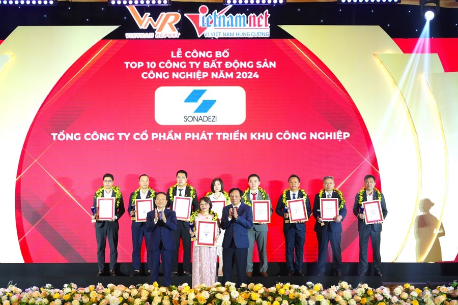 Sonadezi đạt Top 10 Công ty bất động sản công nghiệp năm 2024