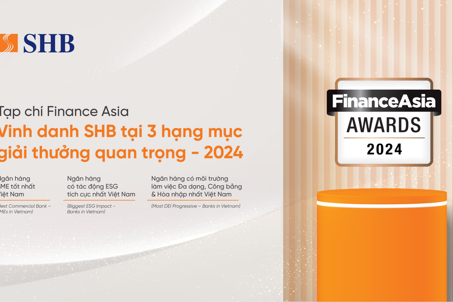 SHB chiến thắng 3 giải thưởng quan trọng tại FinanceAsia Awards 2024