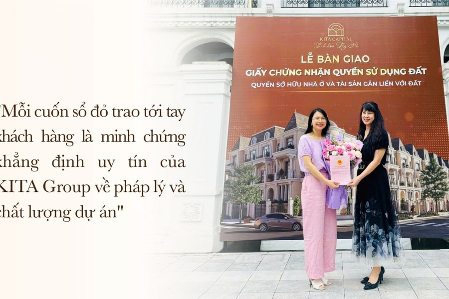 KITA Group chính thức giao Giấy chứng nhận quyền sở hữu biệt thự KITA Captial