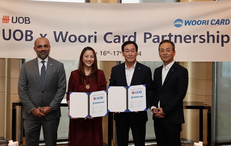Ngân hàng UOB Singapore - Woori Card của Hàn Quốc ký quan hệ đối tác