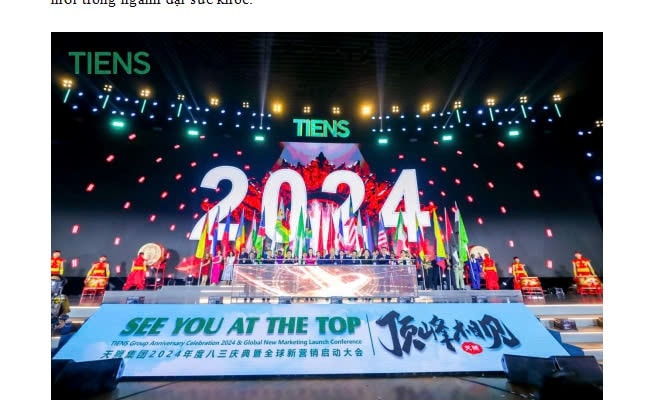 Tập đoàn Tiens tổ chức lễ kỷ niệm 29 năm thành lập và khởi động chiến lược tiếp thị mới