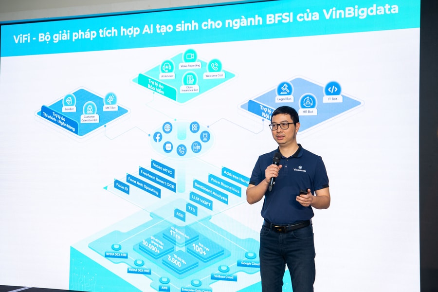 VinBigdata ra mắt Bộ giải pháp AI tạo sinh toàn diện cho lĩnh vực BFSI