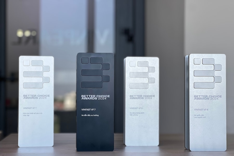 VinFast VF 6 và VF 7 giành “bộ tứ” giải thưởng tại Better Choice Awards 2024