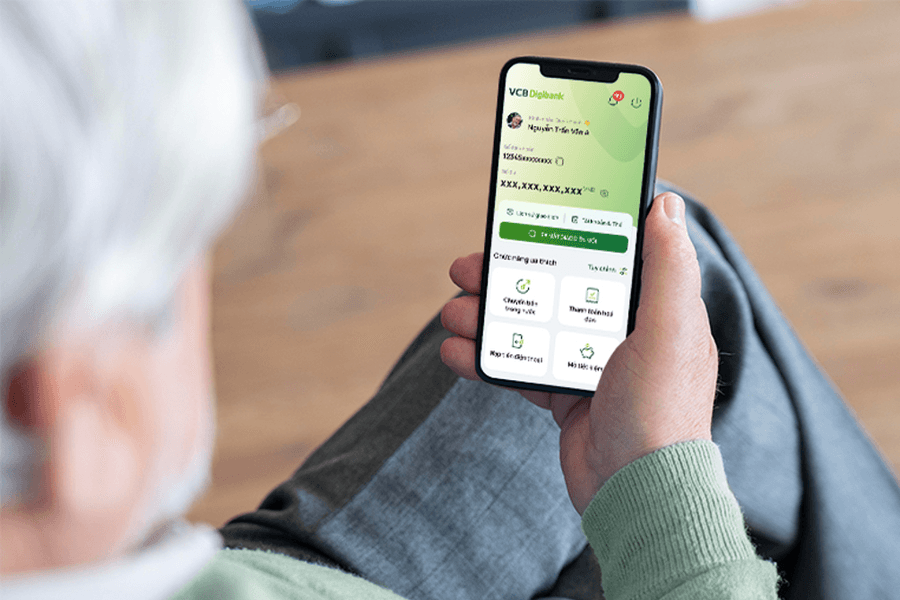 VCB Digibank có thêm giao diện “An Vui” dành cho khách hàng lớn tuổi
