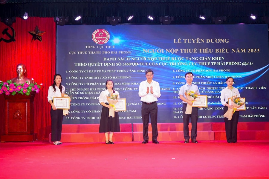 Hải Phòng: Tuyên dương doanh nghiệp chấp hành tốt chính sách pháp luật thuế