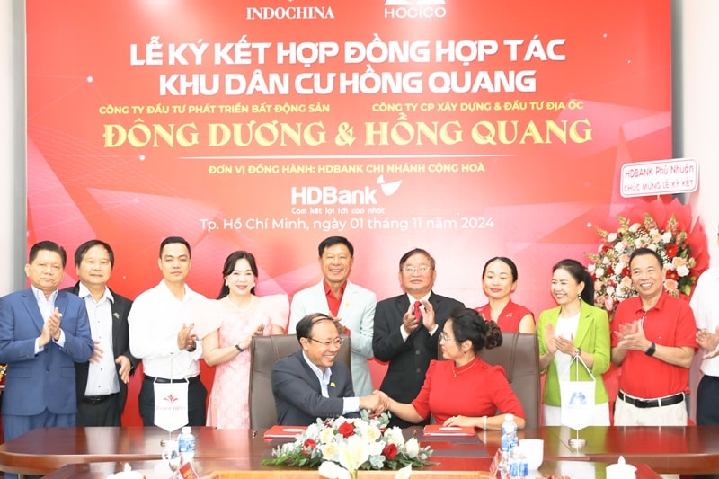 Công ty Đông Dương cùng Hồng Quang ký kết hợp tác dự án khu dân cư