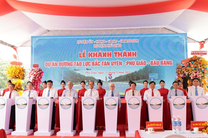 Bình Dương khánh thành đường tạo lực Bắc Tân Uyên - Phú Giáo - Bàu Bàng