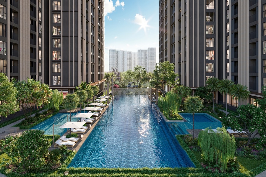 Tầm nhìn đắt giá từ những căn hộ tầng cao The Victoria