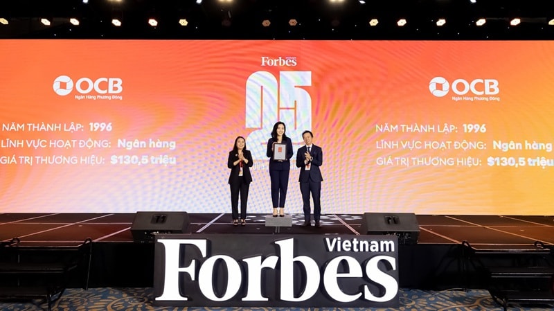 Phát triển bền vững và tiên phong số hóa, OCB vào Top thương hiệu niêm yết dẫn đầu năm 2024