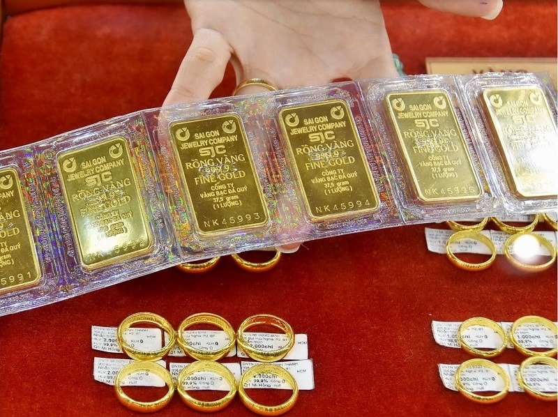 Giá vàng tăng mạnh trong phiên giao dịch đầu năm 2025