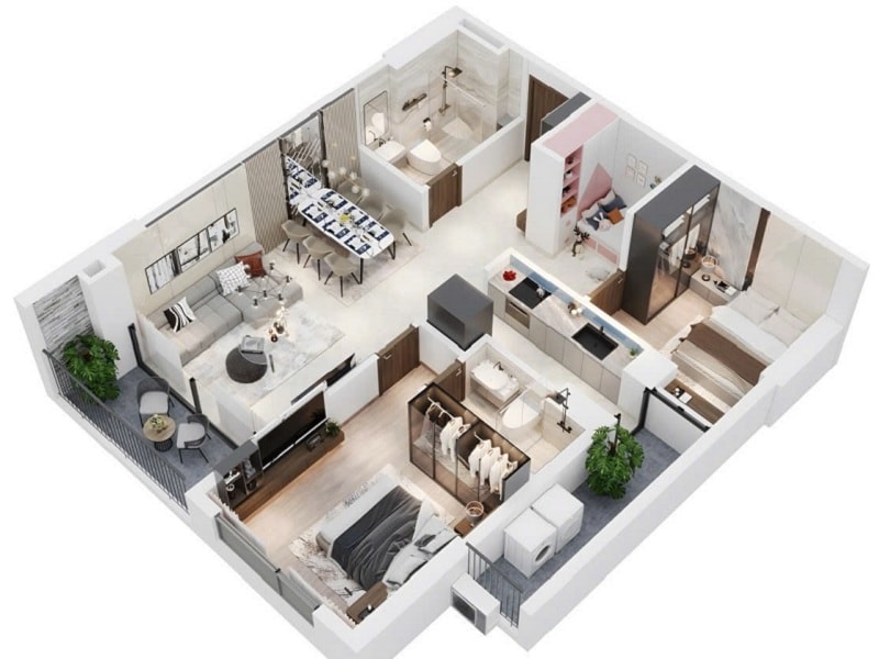 Thiết kế đặc biệt của căn hộ Hanoi Melody Residences khiến khách “xuống tiền” ngay