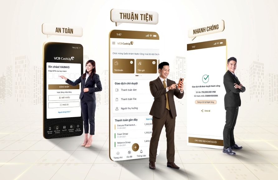 Vietcombank ra mắt VCB CashUp Mobile dành cho khách hàng doanh nghiệp