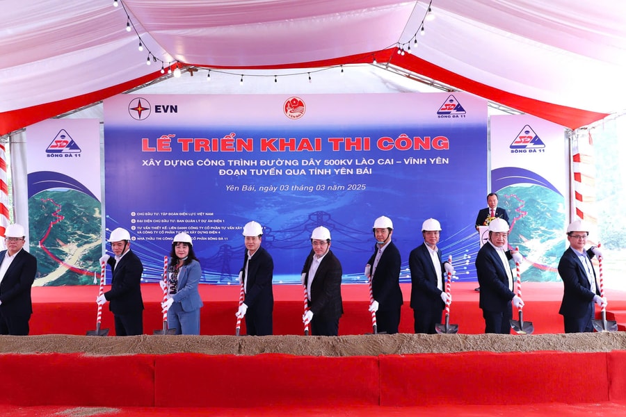 Triển khai thi công công trình đường dây 500kV Lào Cai - Vĩnh Yên, đoạn qua tỉnh Yên Bái