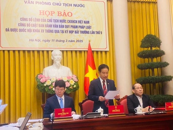 Công bố Lệnh của Chủ tịch nước về Luật Ban hành văn bản quy phạm pháp luật