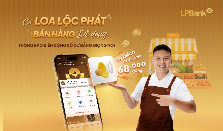 Nhận thông báo số dư bằng giọng nói ngay trên app LPBank của Ngân hàng Lộc Phát