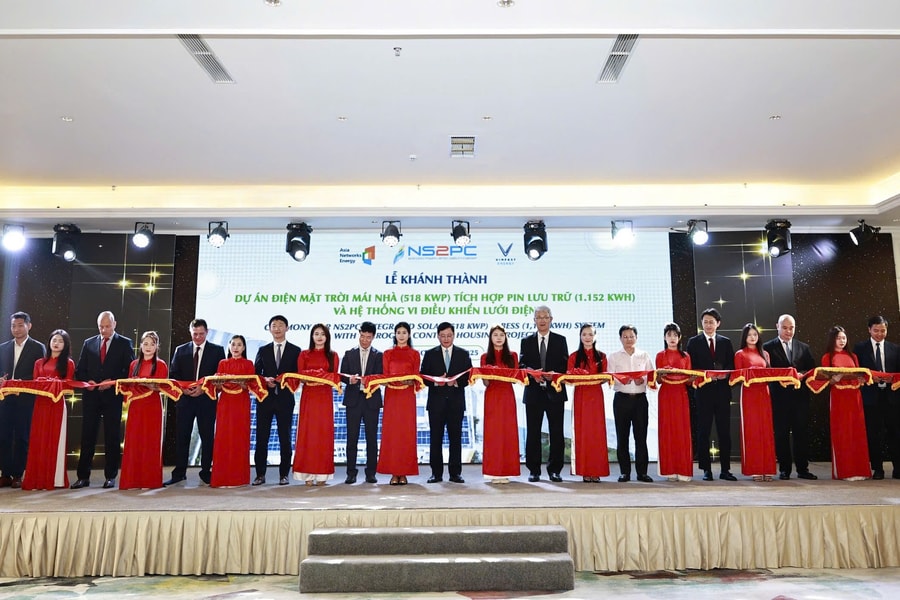 VinFast Energy và Điện Nghi Sơn 2 vận hành hệ thống điện mặt trời tích hợp pin lưu trữ năng lượng