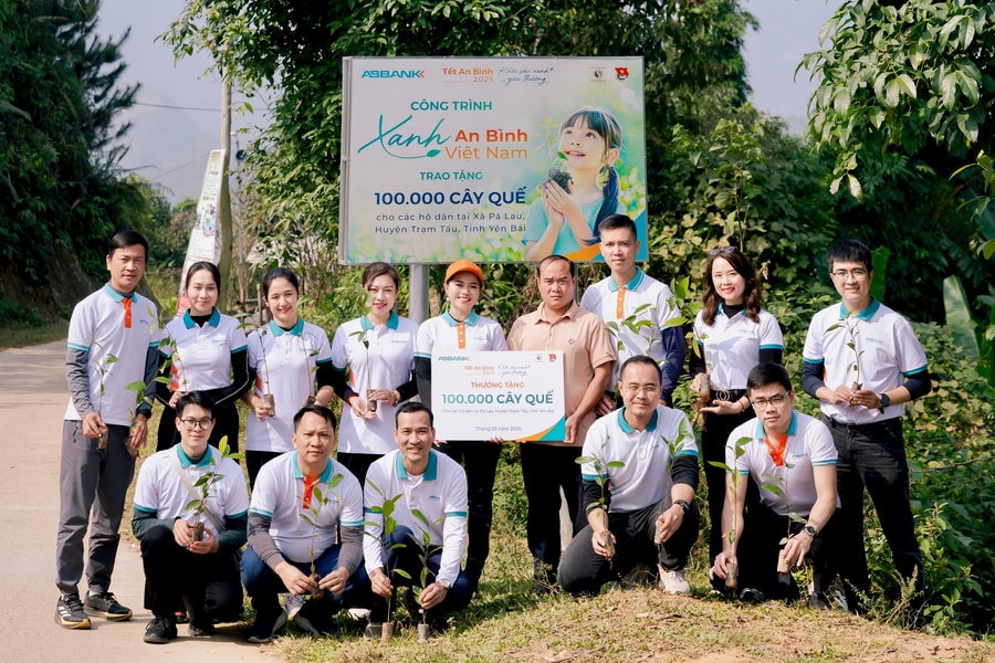 ABBANK gây quỹ thành công 100.000 cây quế tặng bà con tỉnh Yên Bái