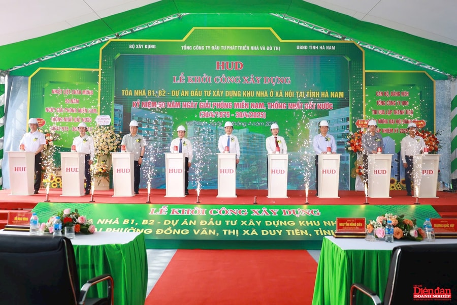 Khởi công xây dựng dự án nhà ở xã hội tại phường Đồng Văn, Hà Nam